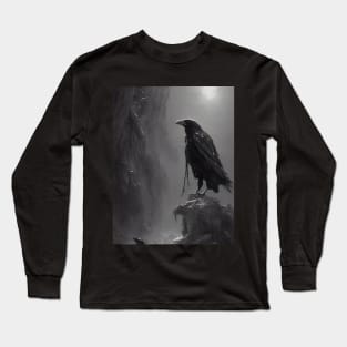 The Contemplative Crow Long Sleeve T-Shirt